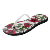 Hibiscus bloemen en kolibrie teenslippers (Schuin)