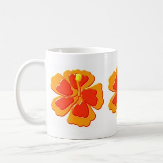 hibiscus bloemen koffiemok (Links)