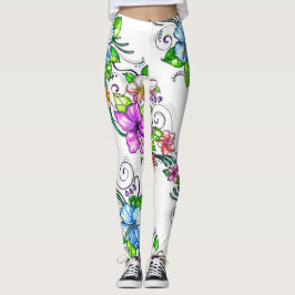 Hibiscus Bloemen Leggings