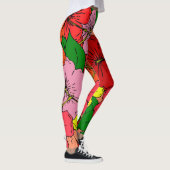 Hibiscus Bloemen Leggings (Rechts)