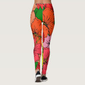 Hibiscus Bloemen Leggings (Achterkant)