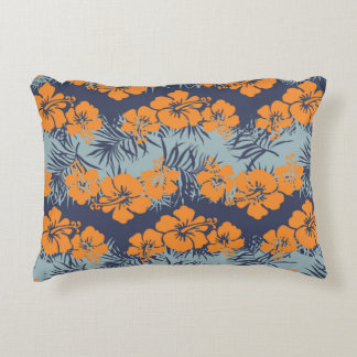 Hibiscus bloemen naadloos patroon,  bloeding w accent kussen