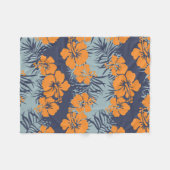 Hibiscus bloemen naadloos patroon, bloeding w fleece deken (Voorkant (Horizontaal))