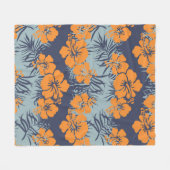 Hibiscus bloemen naadloos patroon, bloeding w fleece deken (Voorkant (Horizontaal))