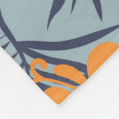 Hibiscus bloemen naadloos patroon, bloeding w fleece deken (Hoek)