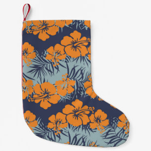 Hibiscus bloemen naadloos patroon, bloeding w kleine kerstsok