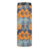 Hibiscus bloemen naadloos patroon, bloeding w thermosbeker (Achterkant)