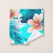 Hibiscus bloemen op het strand bad handdoek (Wasdoekje)