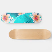Hibiscus bloemen op het strand persoonlijk skateboard (Horizontaal)
