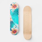 Hibiscus bloemen op het strand persoonlijk skateboard (Voorkant)