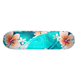 Hibiscus bloemen op het strand persoonlijk skateboard