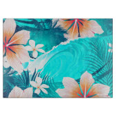 Hibiscus bloemen op het strand snijplank (Voorkant)