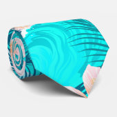 Hibiscus bloemen op het strand stropdas (Opgerold)