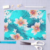 Hibiscus bloemen op het strand tissuepapier (Craft)