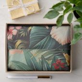 Hibiscus Bloemen Palm Fronds Tropische Decoupage Tissuepapier (Geschenk)