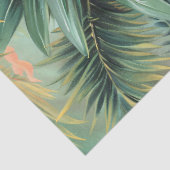 Hibiscus Bloemen Palm Fronds Tropische Decoupage Tissuepapier (Detail)