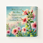 Hibiscus Bloemen & Quote Notitieboek (Achterkant)
