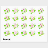 Hibiscus bloemen ronde sticker (Vel)