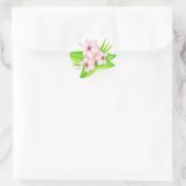 Hibiscus bloemen ronde sticker (Tas)