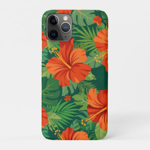 Hibiscus Bloemen Rood Oranje Groen Jungle Loof Case-Mate iPhone Case
