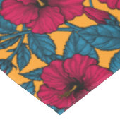 Hibiscus bloemen tafelkleed (Gekanteld)