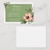  Hibiscus Bloemen Trouwreceptie Kaart (Voorkant / Achterkant)