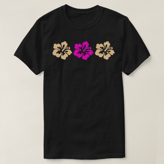 Hibiscus Bloemen Tshirt (Design voorkant)