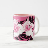 Hibiscus bloemen twee-tone Mok (Voorkant rechts)