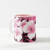 Hibiscus bloemen twee-tone Mok (Voorkant links)