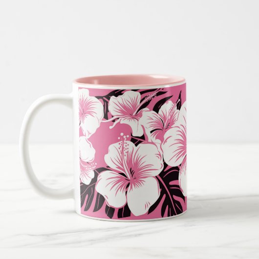 Hibiscus bloemen twee-tone Mok (Links)