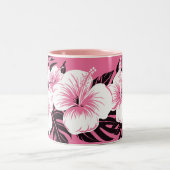 Hibiscus bloemen twee-tone Mok (Center)
