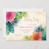 Hibiscus Bloemen Uitnodiging (Voorkant)