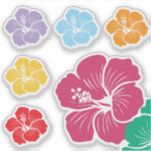 Hibiscus Bloemen Verscheidenheid Sticker (Voorkant)