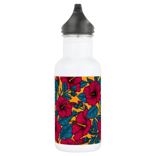 Hibiscus bloemen waterfles  (Rechts)