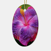 Hibiscus bloemenkeramisch Ornament (Links)