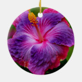 Hibiscus bloemenkeramisch Ornament (Achterkant)
