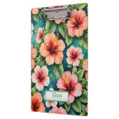 Hibiscus bloemenpatroon digitale kunst / gepersona klembord (Links)