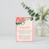 Hibiscus bloemenroze bruiloft goed wensen informatiekaartje (Staand voorkant)