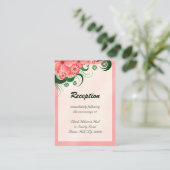 Hibiscus Bloemenroze Receptiebijlage Kaarten (Staand voorkant)