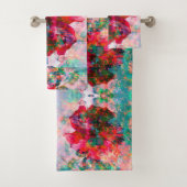 Hibiscus bloempatch handdoekset bad handdoek (Insitu)