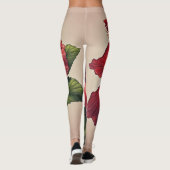 Hibiscus bloempatroon All-over-Print Leggings (Achterkant)
