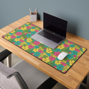 Hibiscus Bloemrijke Uitbarsting Roze Geel Turquo Bureaumat