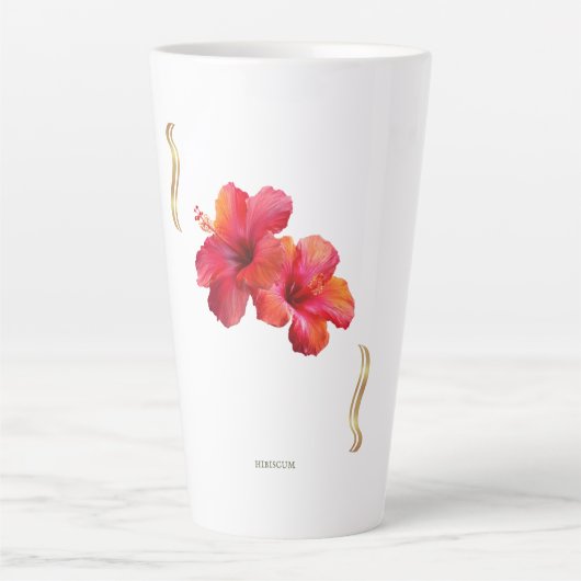 Hibiscus Bloemschikking – Tropisch Latte Mok (Voorkant)