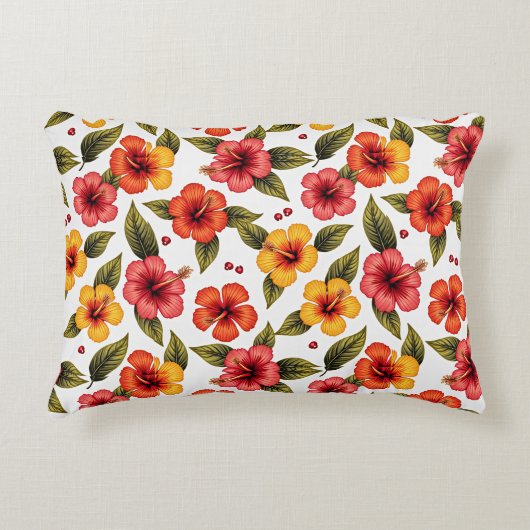 Hibiscus Bloom Bliss Accent Kussen (Voorkant)