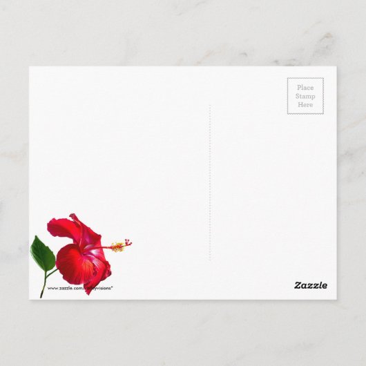 Hibiscus Blossom Briefkaart (Achterkant)