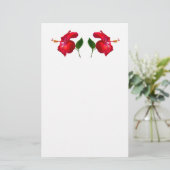 Hibiscus Blossom Briefpapier (Staand voorkant)