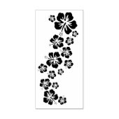 Hibiscus Blossom Garland + uw backgr. & ideeën Rubberstempel (Afrduk)