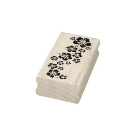 Hibiscus Blossom Garland + uw backgr. & ideeën Rubberstempel