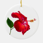 Hibiscus Blossom Keramisch Ornament (Achterkant)