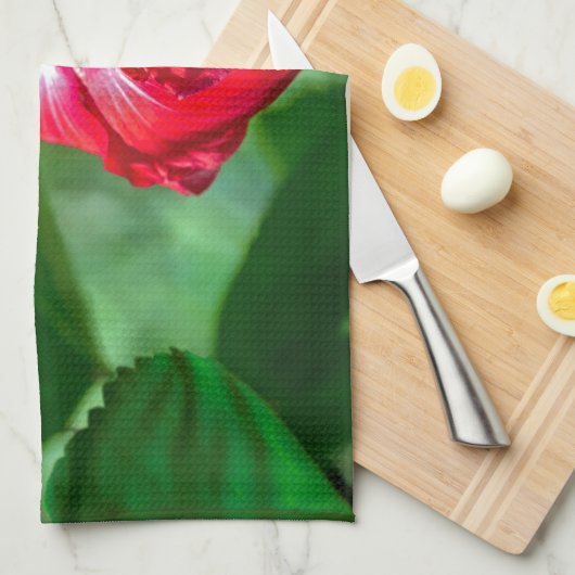 Hibiscus Blossom Theedoek (Quarter Fold)